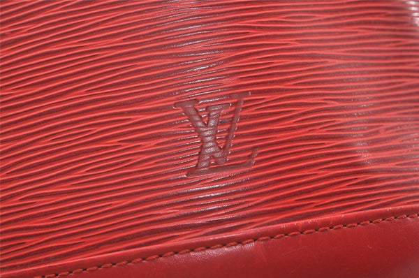 Authentic Louis Vuitton Epi Noe Shoulder Drawstring Bag Red M44007 LV 4097J
