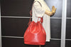 Authentic Louis Vuitton Epi Noe Shoulder Drawstring Bag Red M44007 LV 4097J