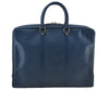 Authentic Louis Vuitton Epi Porte Documents Voyage Briefcase M41144 Blue 4098J