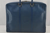 Authentic Louis Vuitton Epi Porte Documents Voyage Briefcase M41144 Blue 4098J