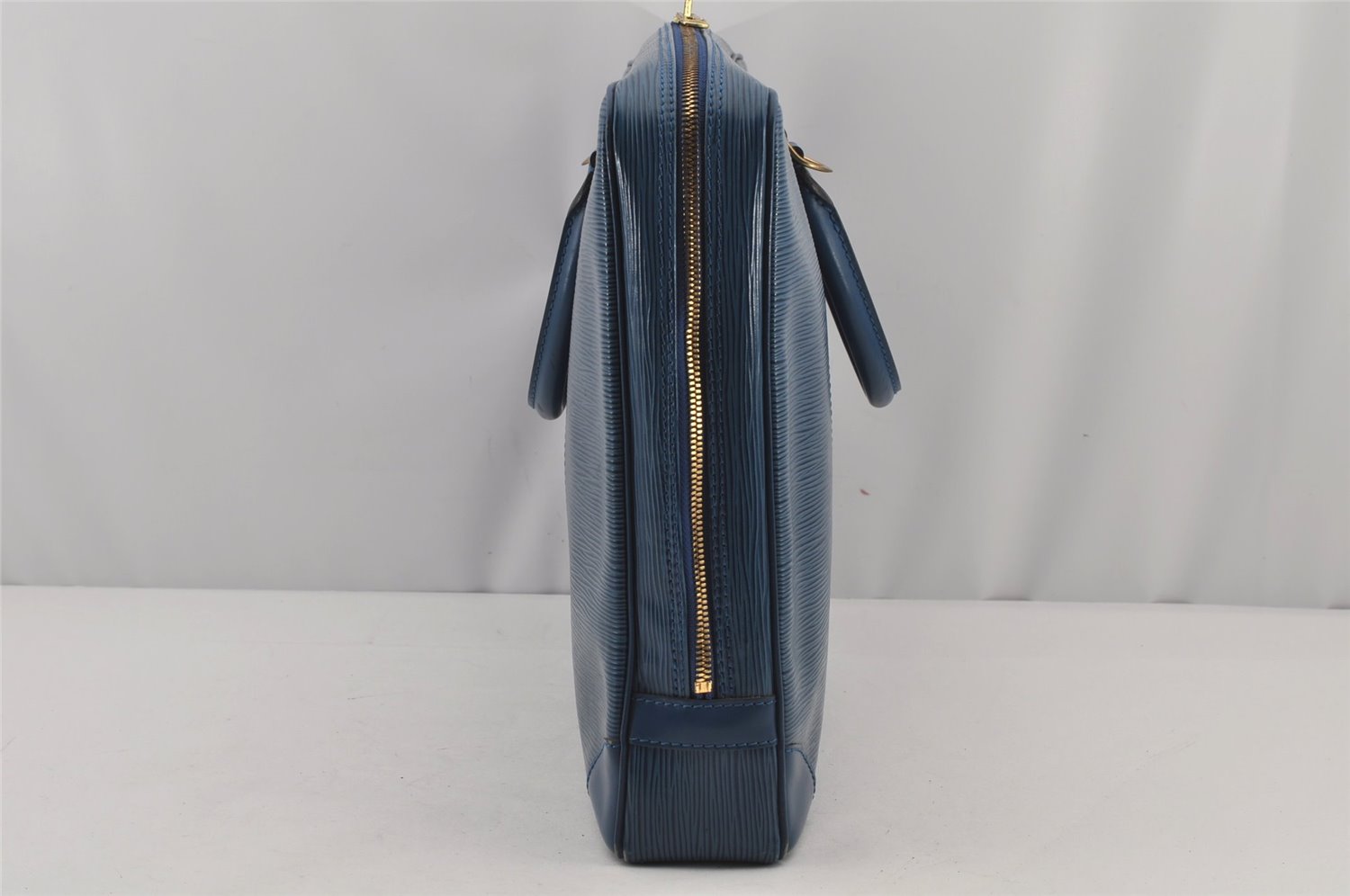 Authentic Louis Vuitton Epi Porte Documents Voyage Briefcase M41144 Blue 4098J