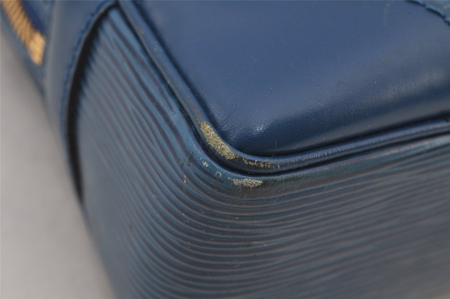 Authentic Louis Vuitton Epi Porte Documents Voyage Briefcase M41144 Blue 4098J