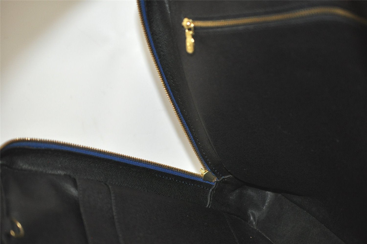 Authentic Louis Vuitton Epi Porte Documents Voyage Briefcase M41144 Blue 4098J