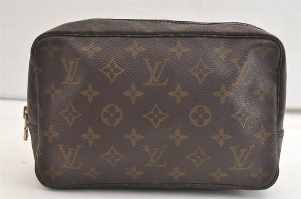 Auth Louis Vuitton Monogram Trousse Toilette 23 Clutch Hand Bag M47524 LV 4098K