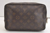 Auth Louis Vuitton Monogram Trousse Toilette 23 Clutch Hand Bag M47524 LV 4098K