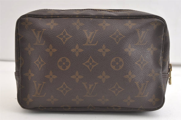 Auth Louis Vuitton Monogram Trousse Toilette 23 Clutch Hand Bag M47524 LV 4098K
