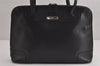 Authentic GUCCI Vintage Shoulder Tote Bag Leather 0021122 Black 4099J