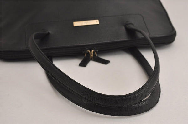 Authentic GUCCI Vintage Shoulder Tote Bag Leather 0021122 Black 4099J