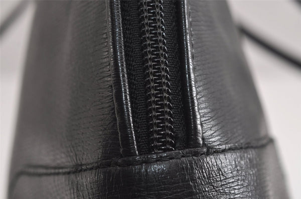 Authentic GUCCI Vintage Shoulder Tote Bag Leather 0021122 Black 4099J