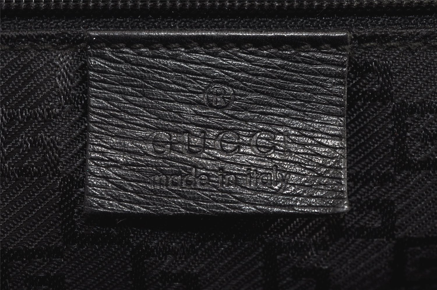 Authentic GUCCI Vintage Shoulder Tote Bag Leather 0021122 Black 4099J