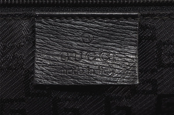 Authentic GUCCI Vintage Shoulder Tote Bag Leather 0021122 Black 4099J