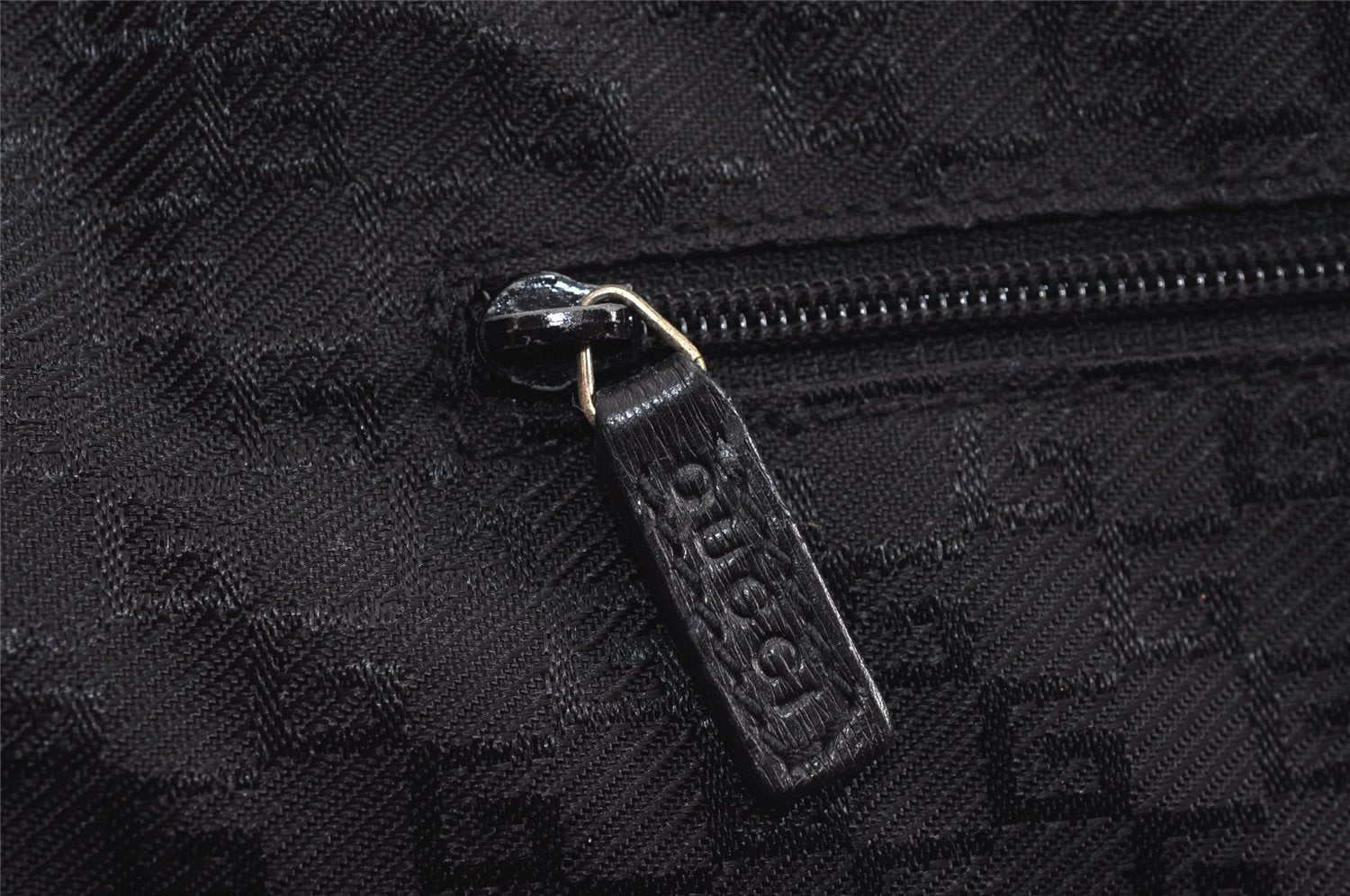 Authentic GUCCI Vintage Shoulder Tote Bag Leather 0021122 Black 4099J