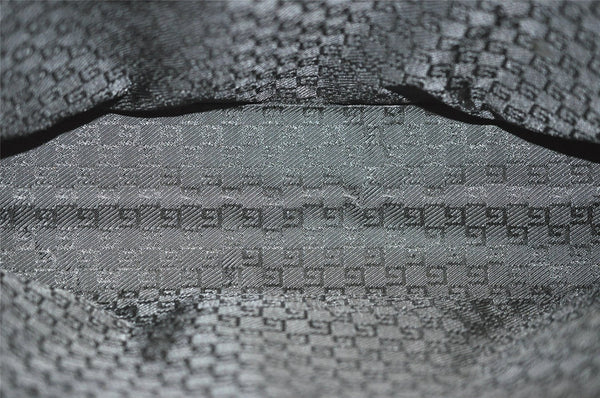 Authentic GUCCI Vintage Shoulder Tote Bag Leather 0021122 Black 4099J