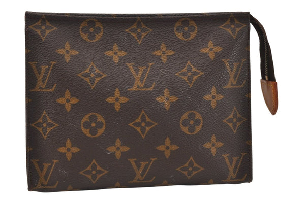 Auth Louis Vuitton Monogram Poche Toilette 19 M47544 Cosmetics Pouch Junk 4099K