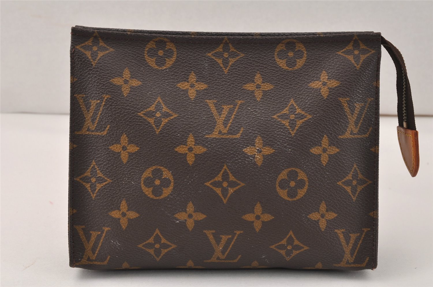 Auth Louis Vuitton Monogram Poche Toilette 19 M47544 Cosmetics Pouch Junk 4099K
