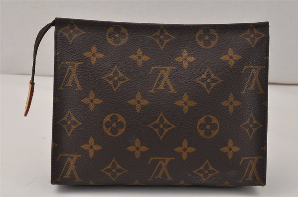 Auth Louis Vuitton Monogram Poche Toilette 19 M47544 Cosmetics Pouch Junk 4099K