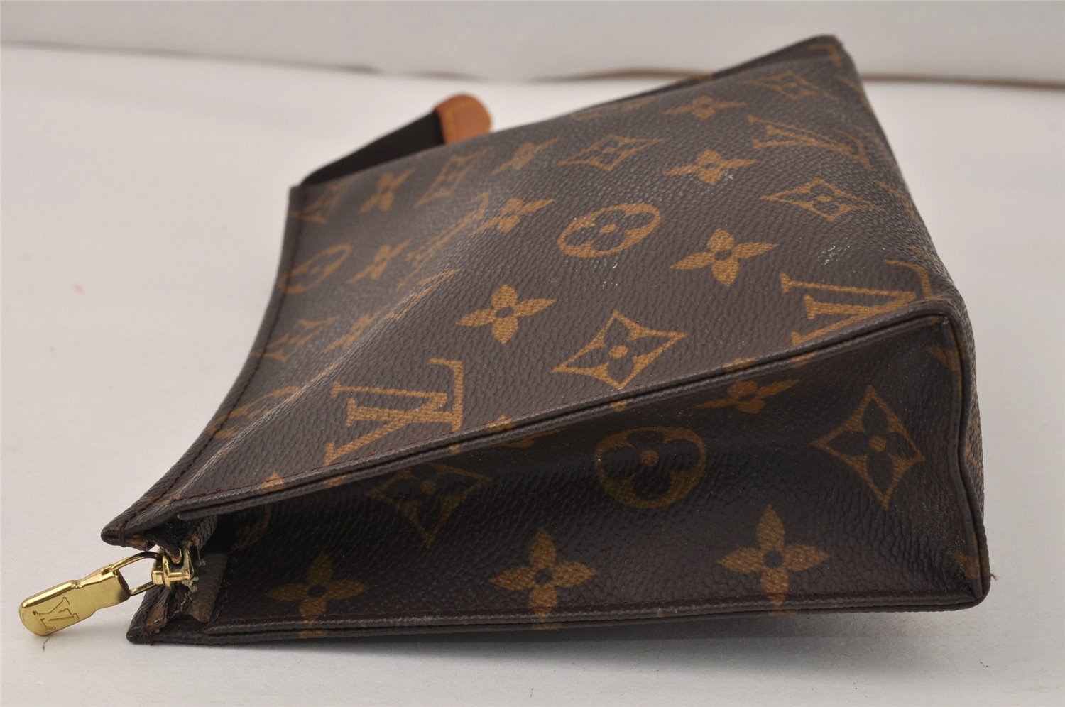 Auth Louis Vuitton Monogram Poche Toilette 19 M47544 Cosmetics Pouch Junk 4099K