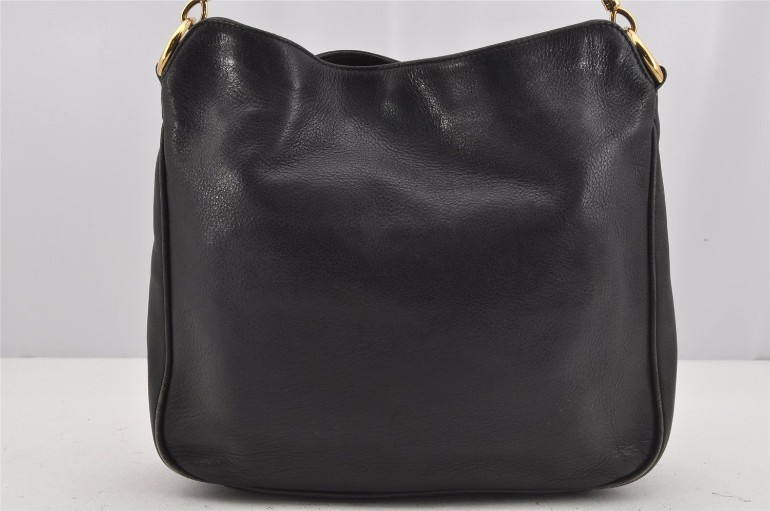 Authentic GUCCI Bamboo 2Way Hand Shoulder Bag Leather 0011638 Black Junk 4100J
