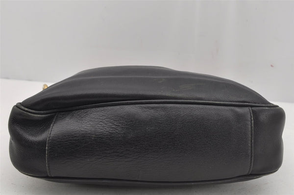 Authentic GUCCI Bamboo 2Way Hand Shoulder Bag Leather 0011638 Black Junk 4100J