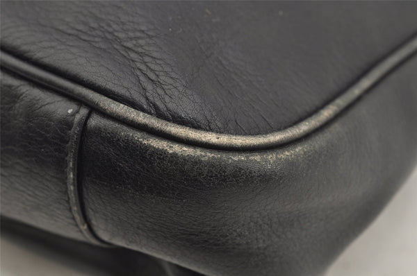 Authentic GUCCI Bamboo 2Way Hand Shoulder Bag Leather 0011638 Black Junk 4100J