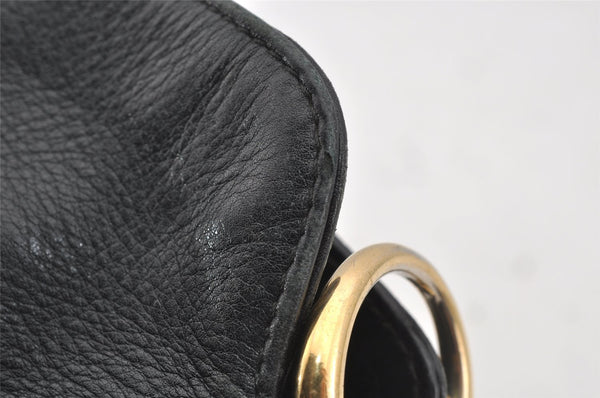 Authentic GUCCI Bamboo 2Way Hand Shoulder Bag Leather 0011638 Black Junk 4100J