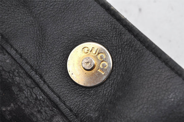 Authentic GUCCI Bamboo 2Way Hand Shoulder Bag Leather 0011638 Black Junk 4100J