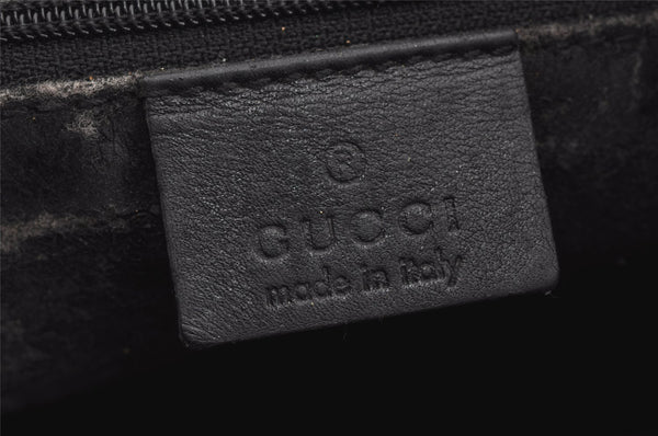 Authentic GUCCI Bamboo 2Way Hand Shoulder Bag Leather 0011638 Black Junk 4100J