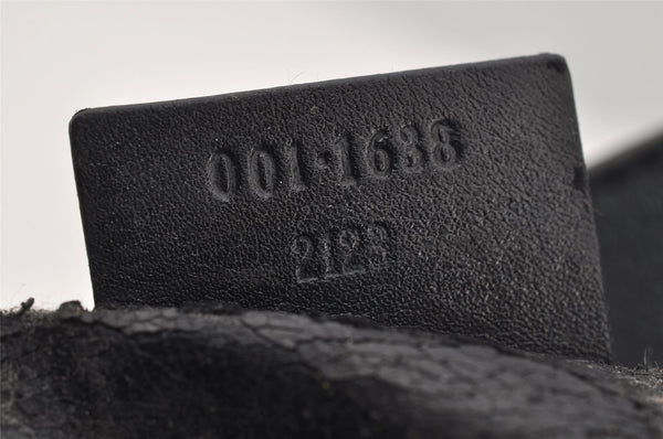 Authentic GUCCI Bamboo 2Way Hand Shoulder Bag Leather 0011638 Black Junk 4100J