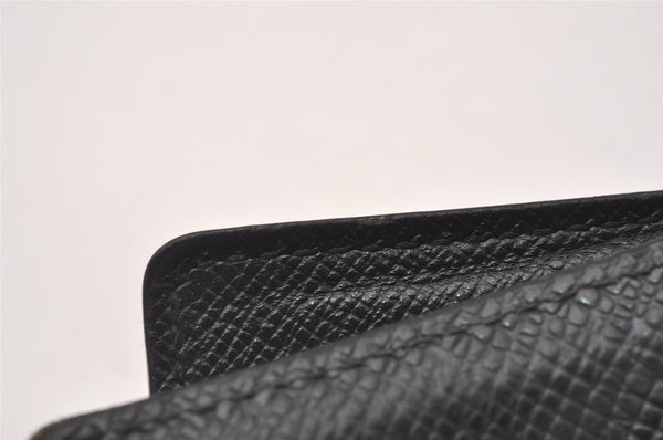 Auth Louis Vuitton Taiga Enveloppe Cartes de Visite Card Case Black Junk 4101I