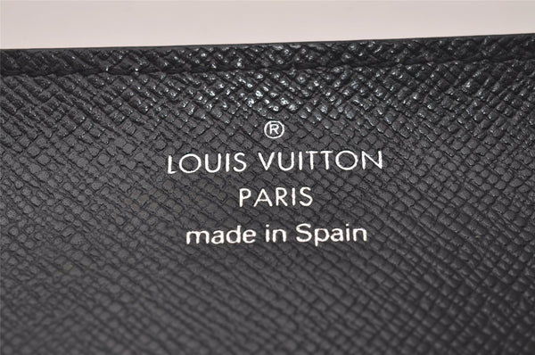 Auth Louis Vuitton Taiga Enveloppe Cartes de Visite Card Case Black Junk 4101I