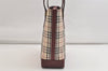 Authentic BURBERRY Nova Check Shoulder Tote Bag Purse Canvas Leather Beige 4101K