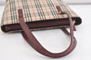 Authentic BURBERRY Nova Check Shoulder Tote Bag Purse Canvas Leather Beige 4101K