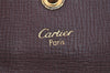 Authentic Cartier Must de Cartier Coin Purse Case Leather Bordeaux Red 4103I