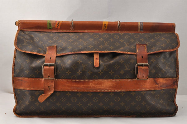 Auth Louis Vuitton Monogram Sac Gibier Chasse Hunting Travel Bag M58120 LV 4103K