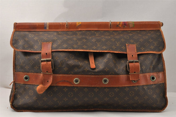 Auth Louis Vuitton Monogram Sac Gibier Chasse Hunting Travel Bag M58120 LV 4103K
