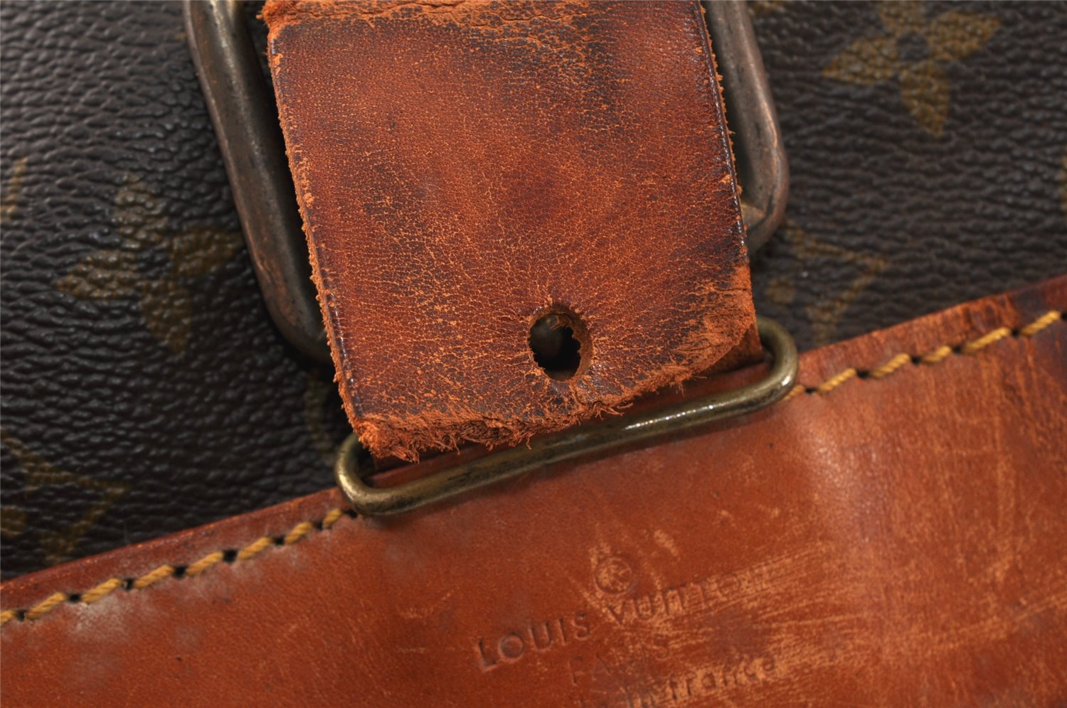 Auth Louis Vuitton Monogram Sac Gibier Chasse Hunting Travel Bag M58120 LV 4103K