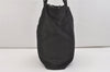 Authentic PRADA Vintage Nylon Tessuto Leather Shoulder Tote Bag Black 4104J
