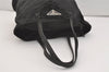 Authentic PRADA Vintage Nylon Tessuto Leather Shoulder Tote Bag Black 4104J