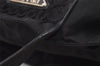 Authentic PRADA Vintage Nylon Tessuto Leather Shoulder Tote Bag Black 4104J