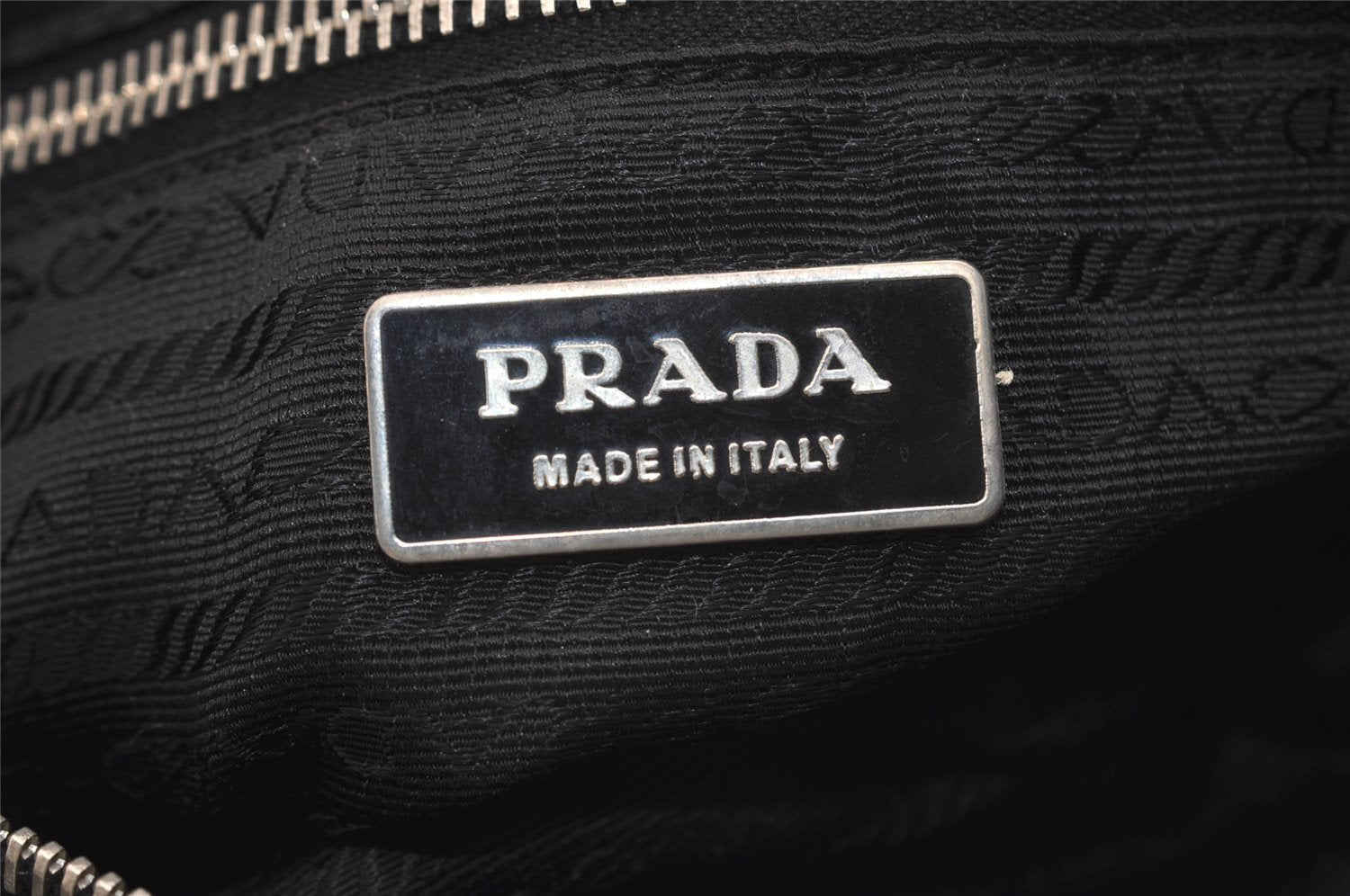 Authentic PRADA Vintage Nylon Tessuto Leather Shoulder Tote Bag Black 4104J