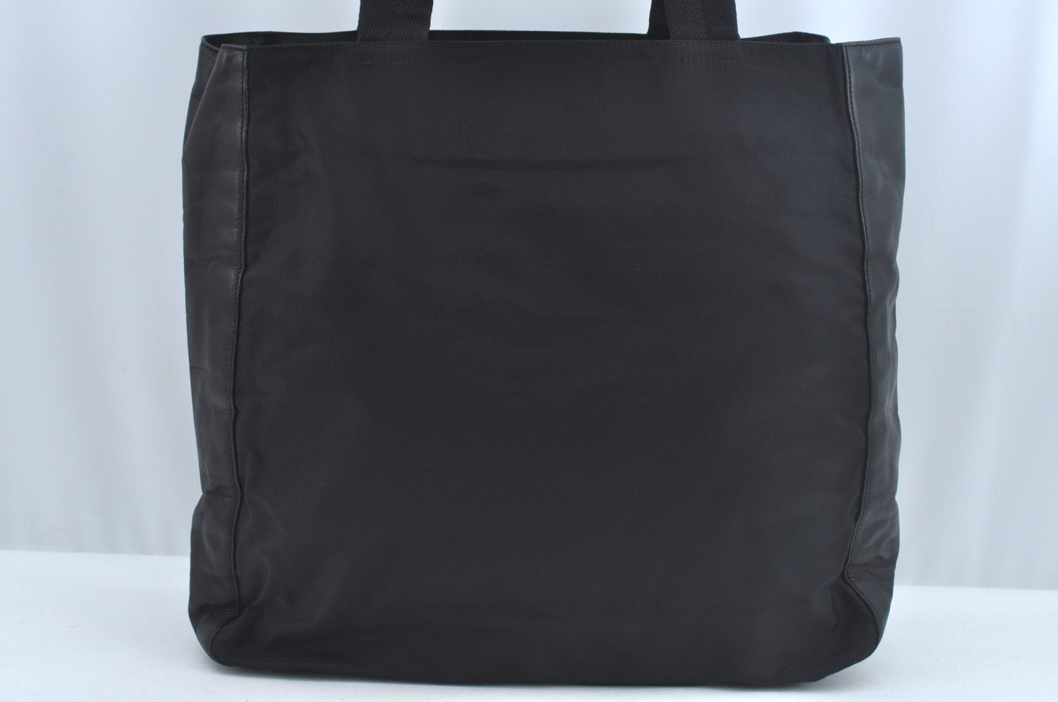 Authentic PRADA Vintage Nylon Tessuto Leather Shoulder Hand Bag Black 4105J