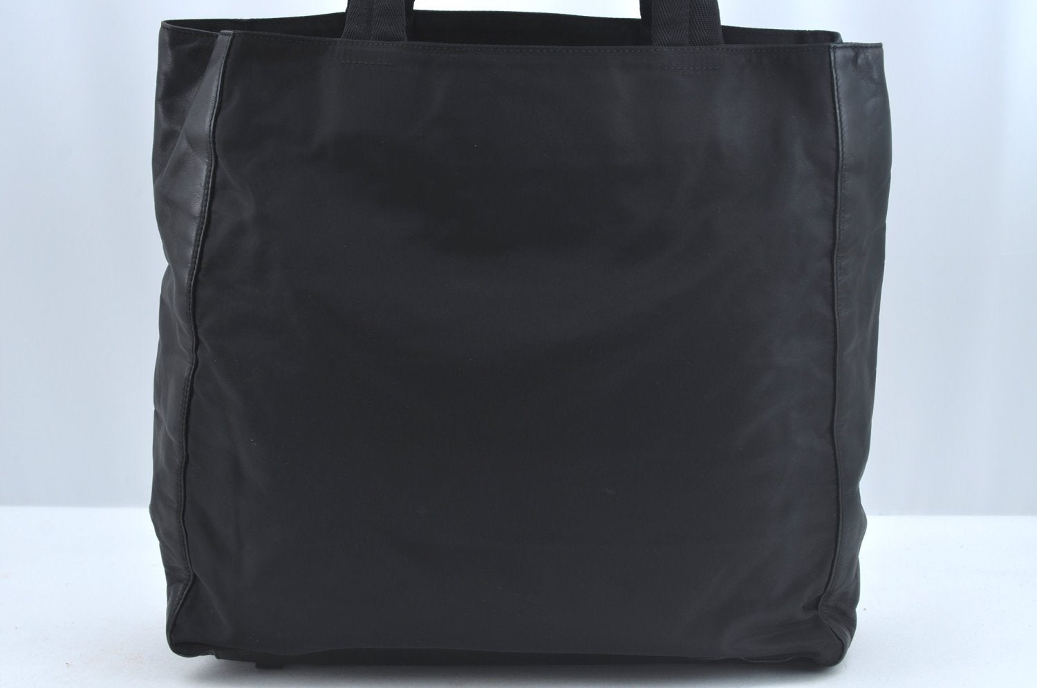 Authentic PRADA Vintage Nylon Tessuto Leather Shoulder Hand Bag Black 4105J