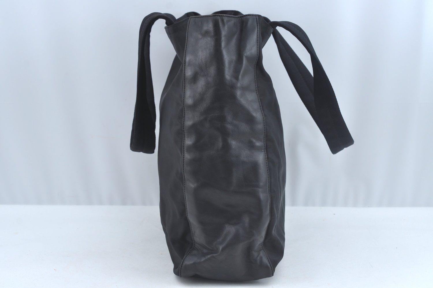 Authentic PRADA Vintage Nylon Tessuto Leather Shoulder Hand Bag Black 4105J