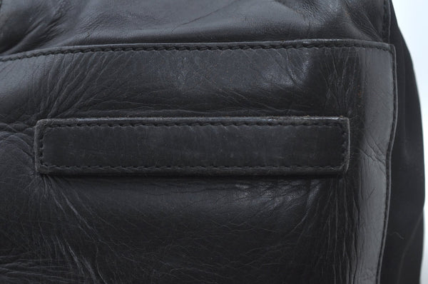 Authentic PRADA Vintage Nylon Tessuto Leather Shoulder Hand Bag Black 4105J