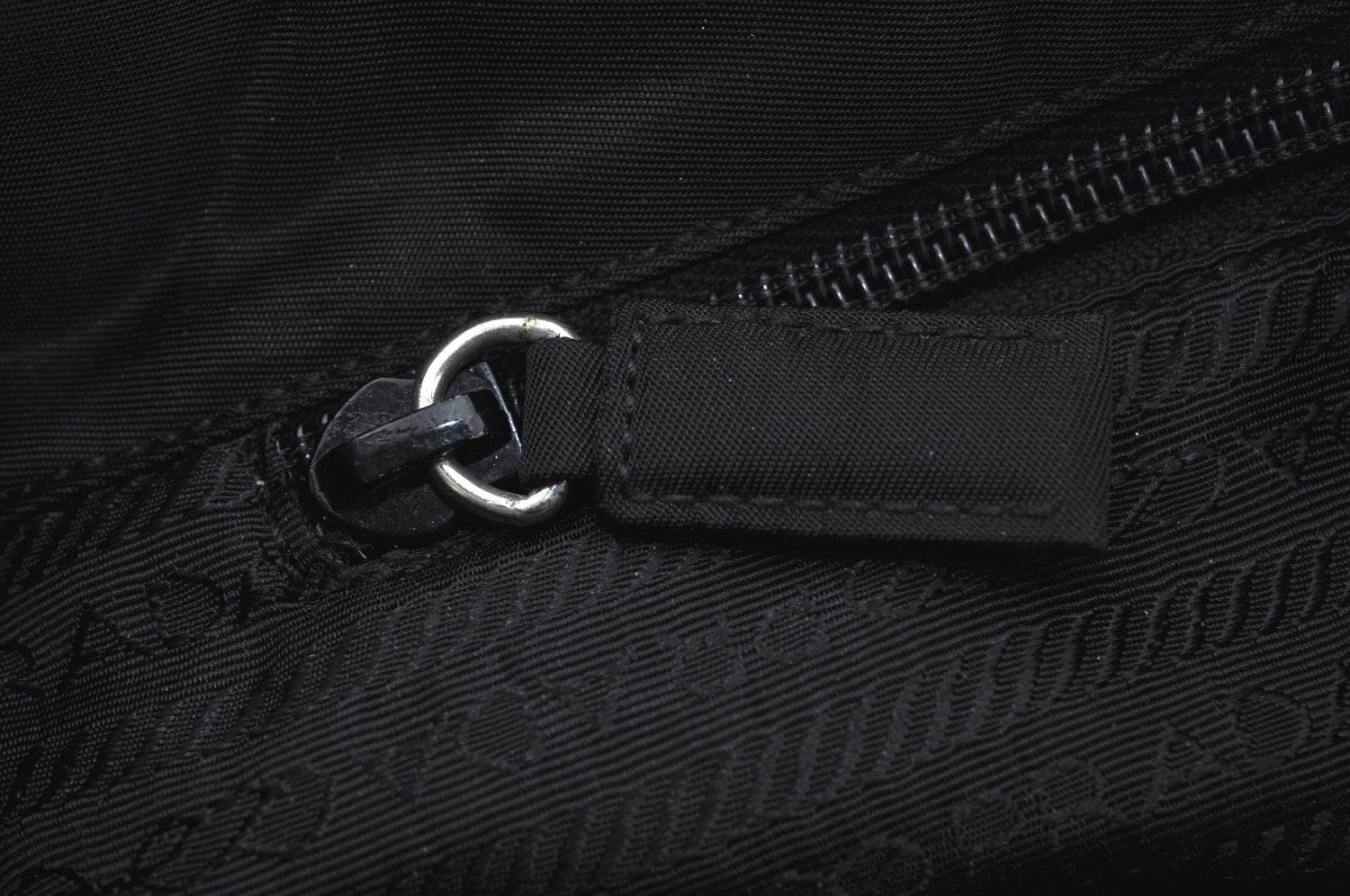 Authentic PRADA Vintage Nylon Tessuto Leather Shoulder Hand Bag Black 4105J