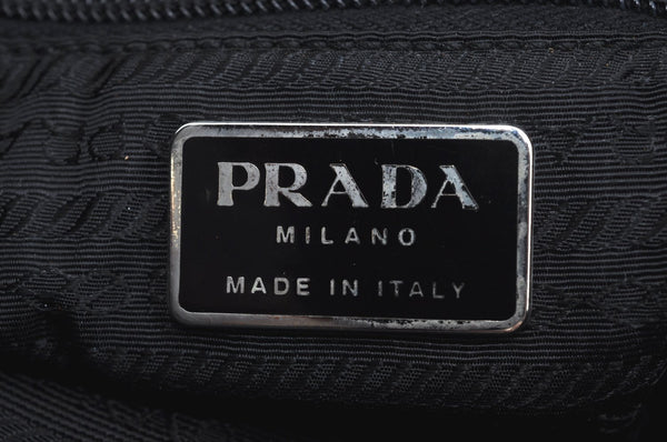 Authentic PRADA Vintage Nylon Tessuto Leather Shoulder Hand Bag Black 4105J
