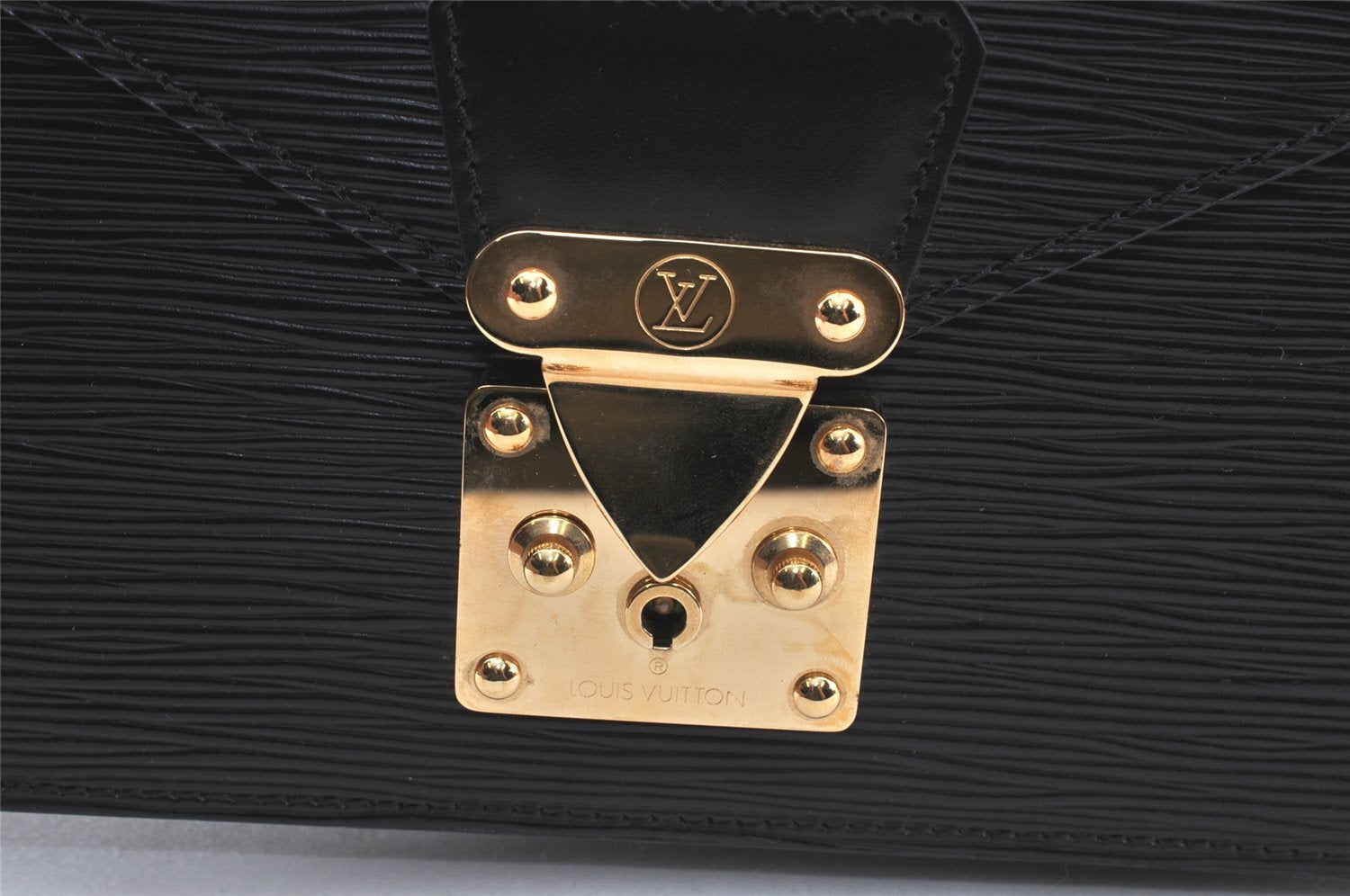 Authentic Louis Vuitton Epi Sellier Dragonne Clutch Bag Black M52612 LV 4105K