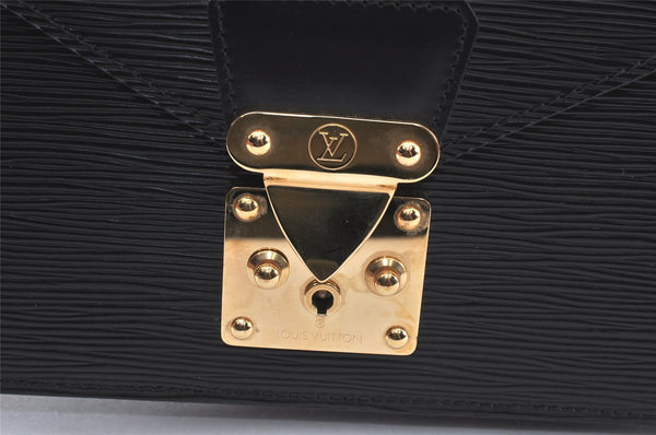 Authentic Louis Vuitton Epi Sellier Dragonne Clutch Bag Black M52612 LV 4105K