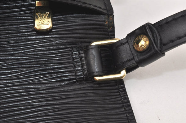 Authentic Louis Vuitton Epi Sellier Dragonne Clutch Bag Black M52612 LV 4105K