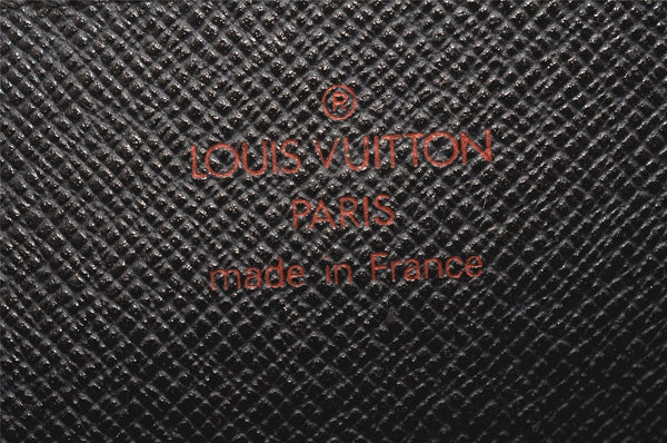 Authentic Louis Vuitton Epi Sellier Dragonne Clutch Bag Black M52612 LV 4105K
